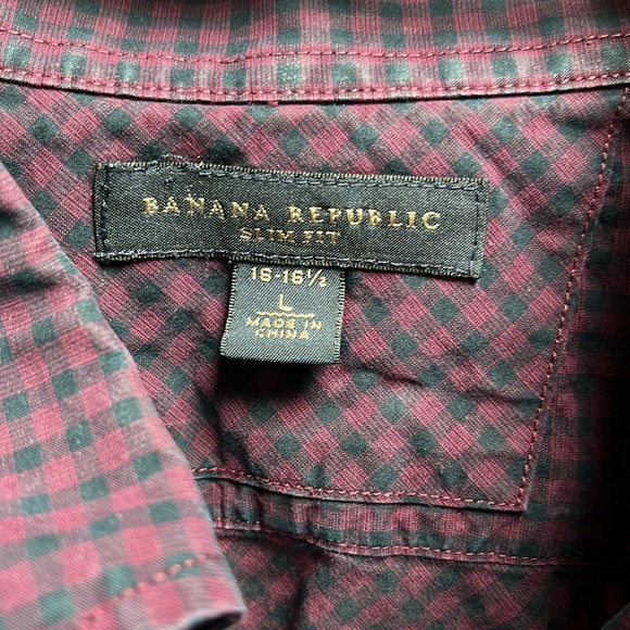 Banana Republic Slim Fit Men’s Dress Shirt Size L (16-16 1/2) - Picture 2 of 5